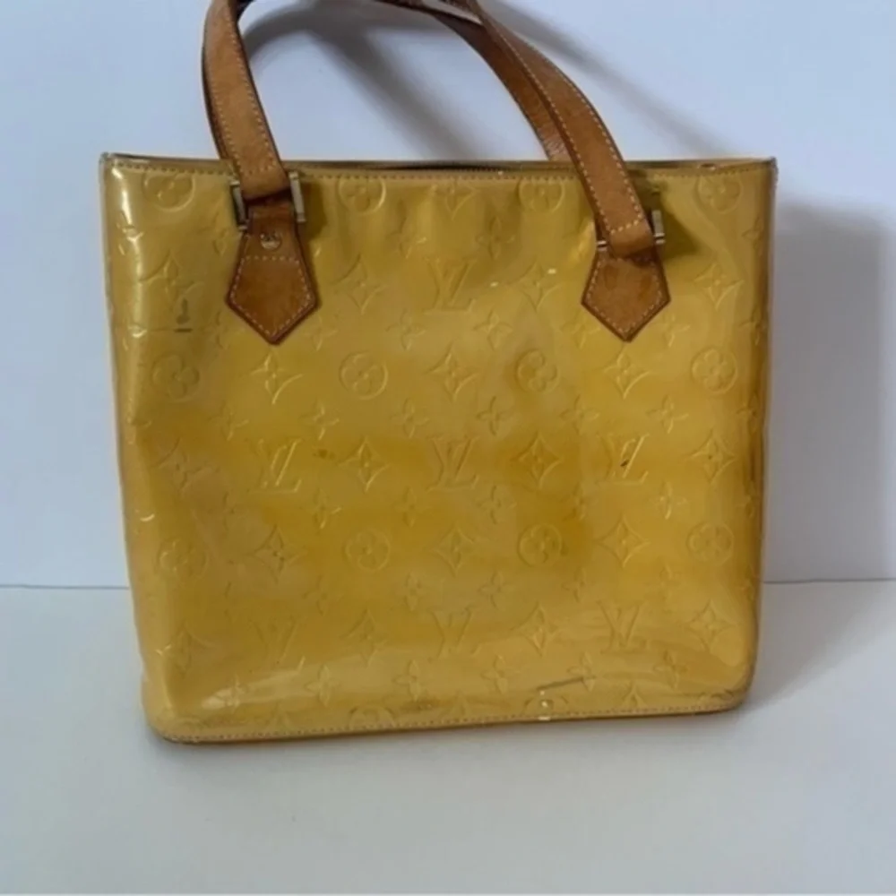 LOUIS VUITTON Houston Yellow Vernis Bag
